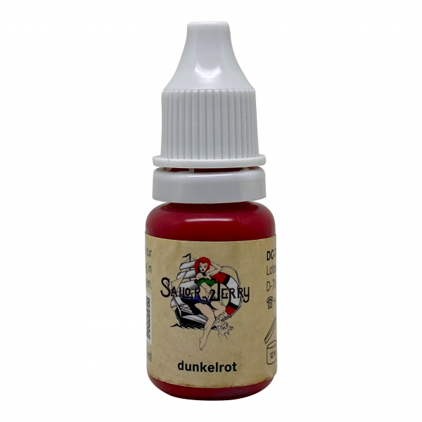 REACH-konforme Sailor Jerry Tattoofarbe, dunkelrot, 10ml