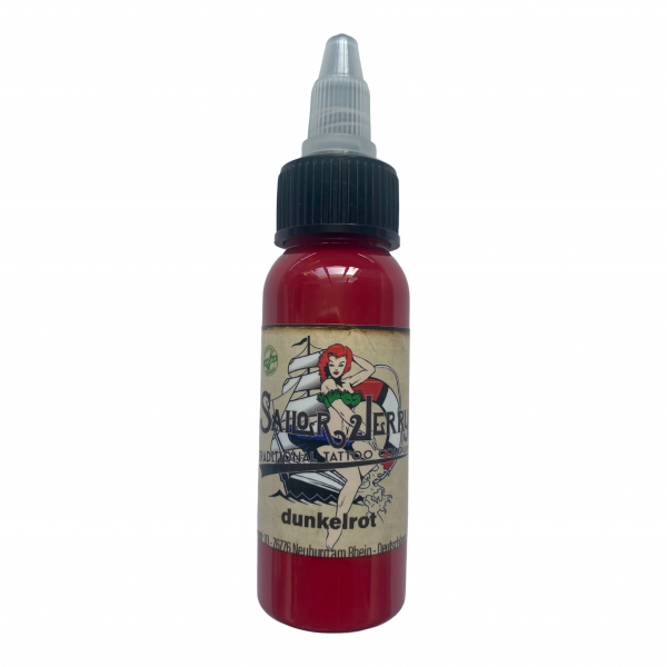 REACH-konforme Sailor Jerry Tattoofarbe, dunkelrot (vormals basic rot genannt), 30ml