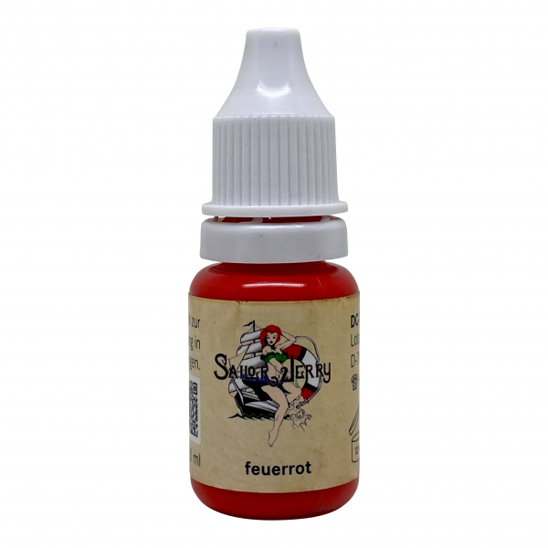 REACH-konforme Sailor Jerry Tattoofarbe, feuerrot, 10ml