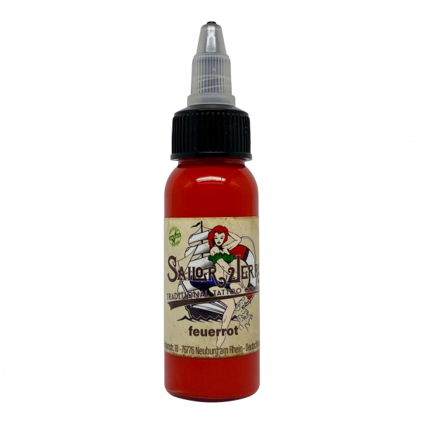 REACH-konforme Sailor Jerry Tattoofarbe, feuerrot (blazing red), 30ml