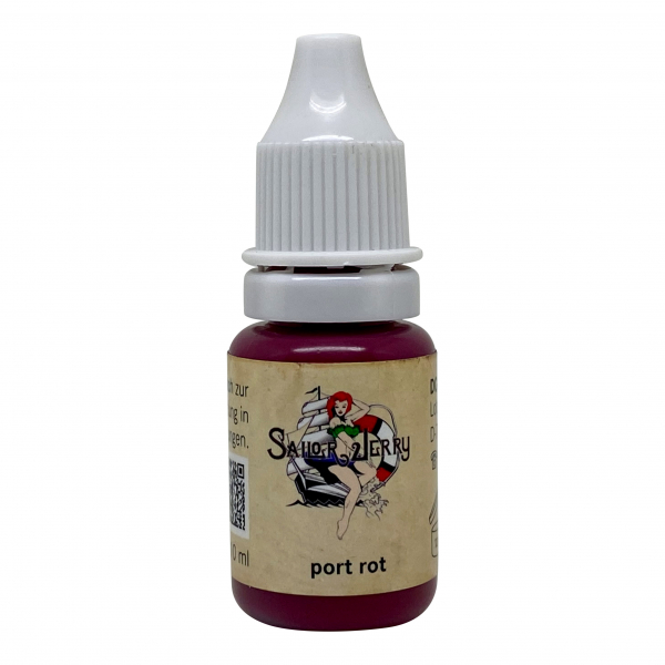 REACH-konforme Sailor Jerry Tattoofarbe, port rot, 10ml