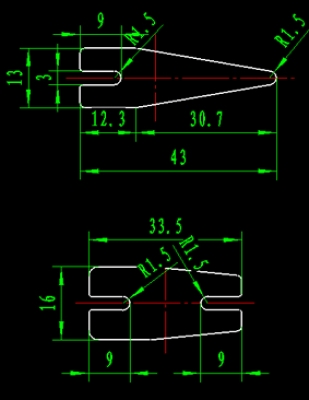 1 Paar Federblech f. Shader Tattoomaschine vorne+hinten